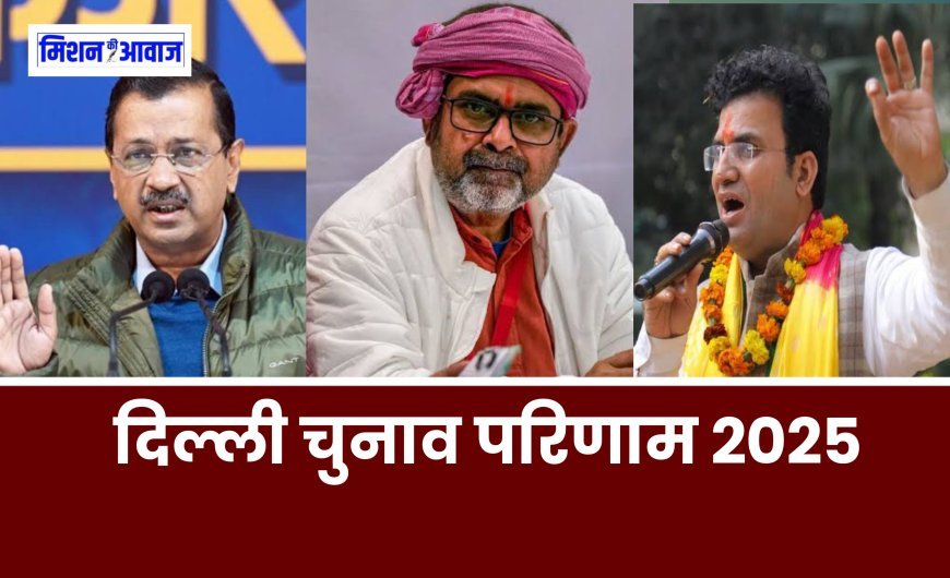 Delhi Election Result 2025 : दिल्ली में बीजेपी को बहुमत, आम आदमी पार्टी के बड़े नेताओं को मिली शिकस्त