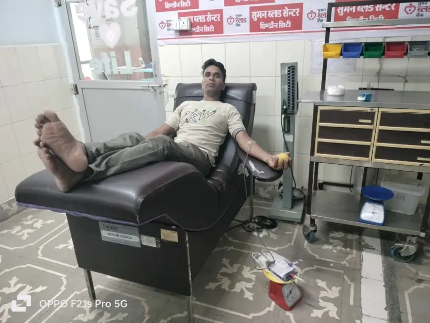 राजस्थान पुलिस के जवान ने डिलेवरी पेसेंट को रक्तदान कर बचाई मरीज़ की जान