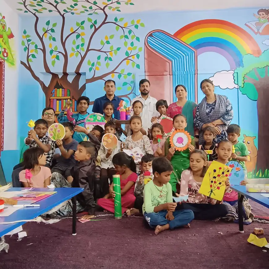 राजकीय प्राथमिक विद्यालय हाज्यावाला कल्याणपुरा सांगानेर, जयपुर के मॉडल बाल पुस्तकालय में समर कैंप का आयोजन